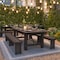 Flash Furniture Rectangle 40 in W, 96 in L, 30 in H, Pine Wood, Pinus Glabra, Steel, Mahogany XA-F-96X40-MG-GG - alternate 3